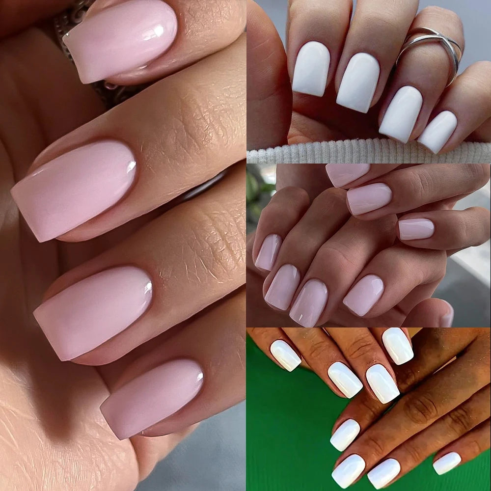 100Pcs  Pink Press on Nails