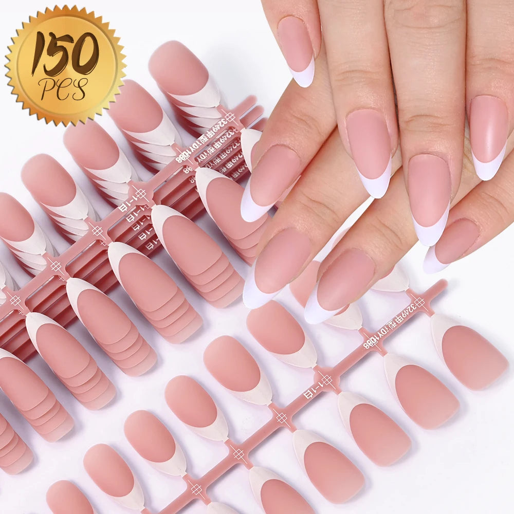 100Pcs  Pink Press on Nails