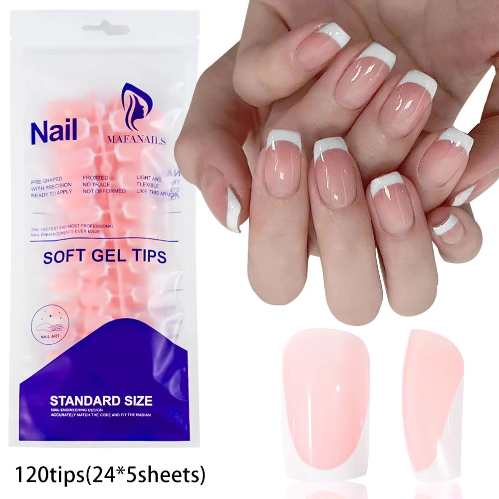 100Pcs  Pink Press on Nails