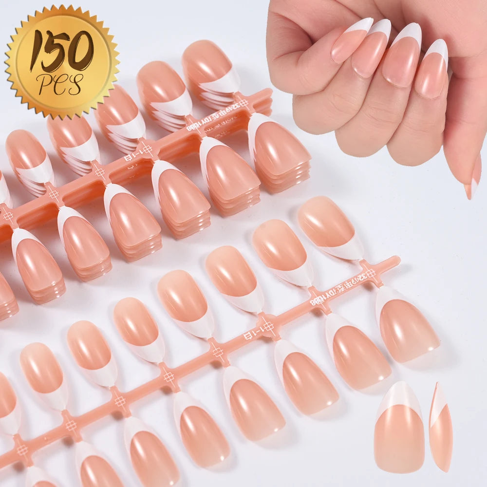 100Pcs  Pink Press on Nails