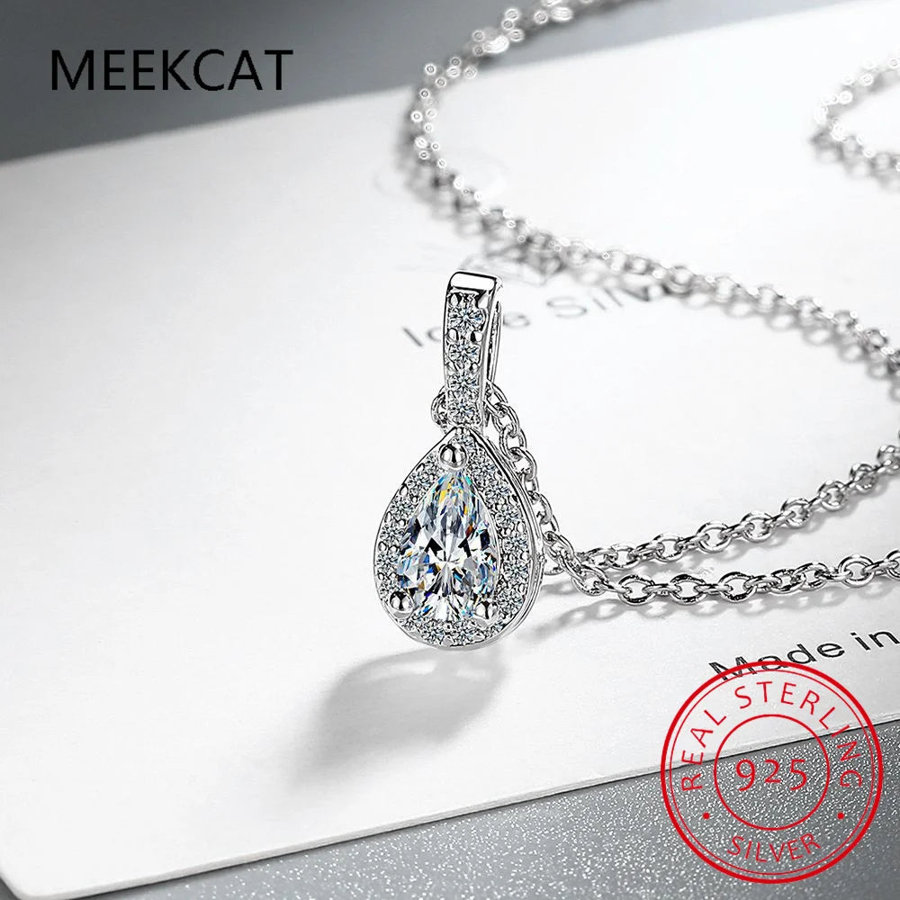 Teardrop Cut Diamond Necklace