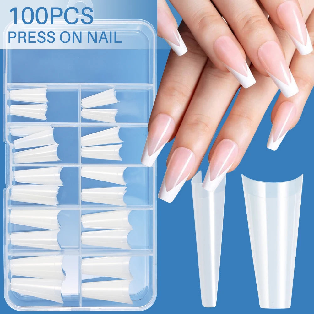 Short Square Toenail Press Ons 100PCS