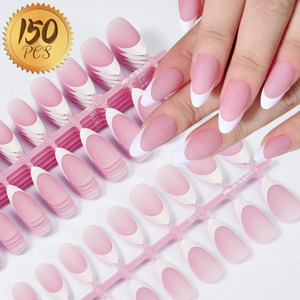 100Pcs  Pink Press on Nails