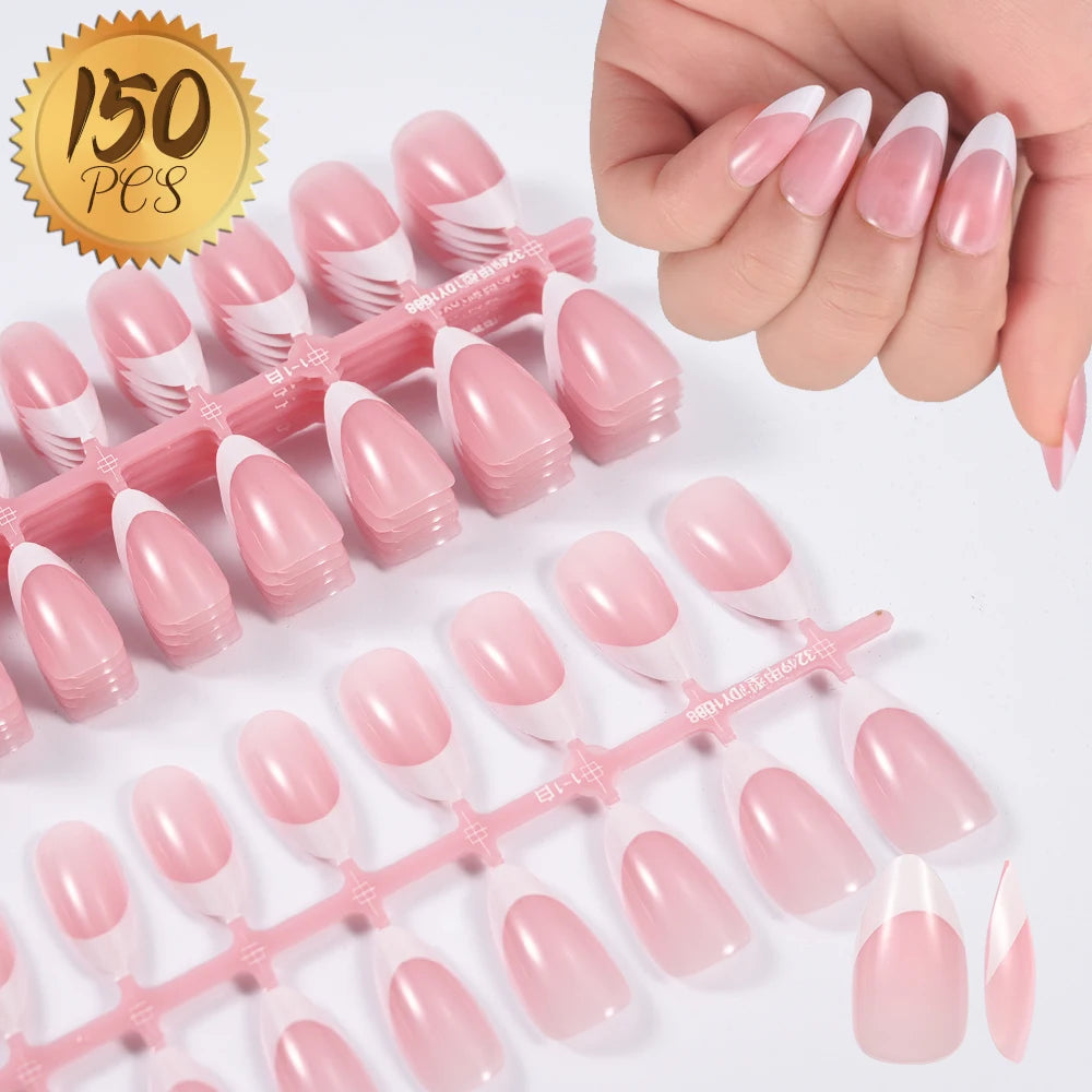 100Pcs  Pink Press on Nails