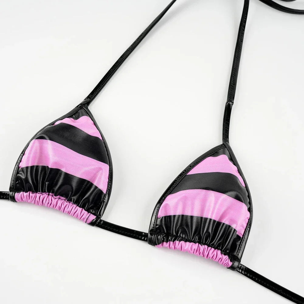 Micro Bikini Set With Stripes