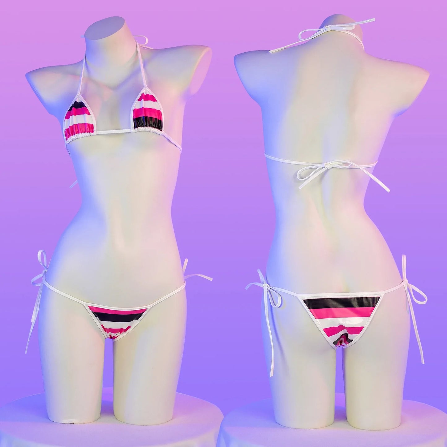 Micro Bikini Set With Stripes