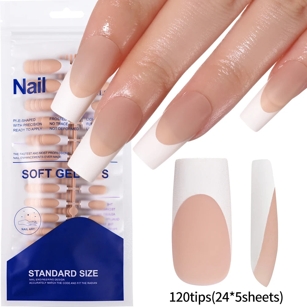 100Pcs  Pink Press on Nails