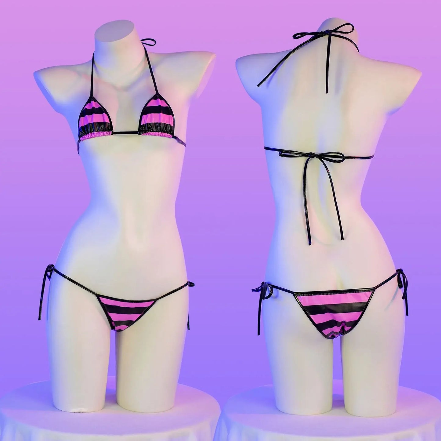 Micro Bikini Set With Stripes